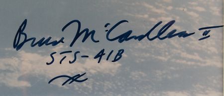 Lot #8543 Bruce McCandless Signed Photograph and Space Shuttle Discovery Tile Fragment - Image 7