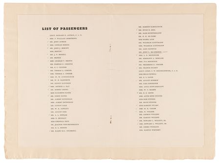Lot #8006 Hindenburg Disaster: Original Passenger Program for the Scheduled ?Eastbound Crossing? from Lakehurst, New Jersey, to Frankfurt, Germany, on May 6, 1937 - Image 3