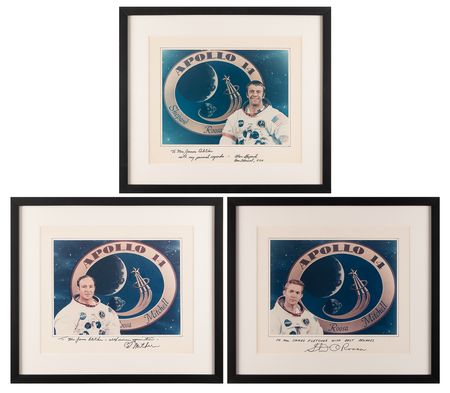 Lot #8320 Apollo 14 (3) Signed Photographs - Shepard, Mitchell, and Roosa - Image 1