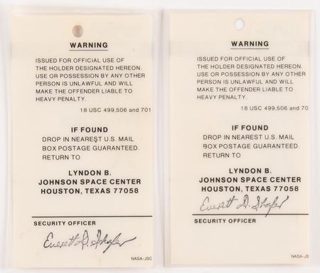 Lot #8508 Space Shuttle Health Stabilization Program Badges (2) - From the Personal Collection of Gene Kranz - Image 2
