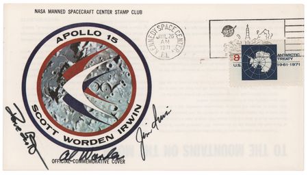 Lot #8350 Apollo 15 Crew-Signed Insurance Cover - Image 1