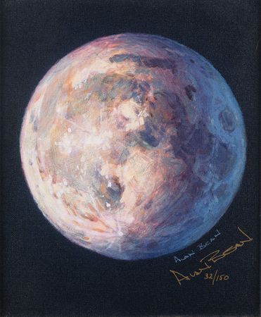 Lot #8262 Alan Bean Signed Giclee Print - 'A Most Beautiful Moon' (Ltd. Ed #32/150) - 10? x 12? - Image 2