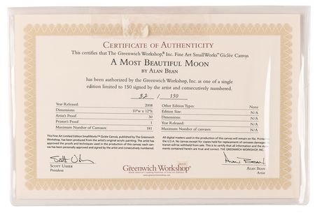 Lot #8262 Alan Bean Signed Giclee Print - 'A Most Beautiful Moon' (Ltd. Ed #32/150) - 10? x 12? - Image 4