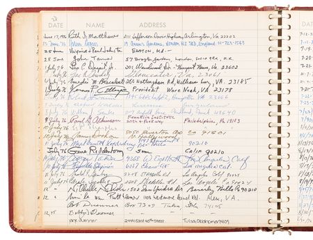 Lot #8431 National Air and Space Museum Signed Guestbook with Lindbergh, Aldrin, Collins, Irwin, Cernan, Sagan, and Roddenberry - Image 12