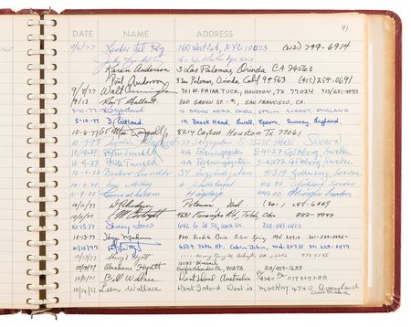 Lot #8431 National Air and Space Museum Signed Guestbook with Lindbergh, Aldrin, Collins, Irwin, Cernan, Sagan, and Roddenberry - Image 14