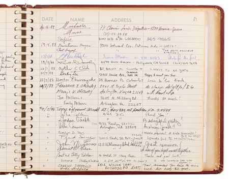 Lot #8431 National Air and Space Museum Signed Guestbook with Lindbergh, Aldrin, Collins, Irwin, Cernan, Sagan, and Roddenberry - Image 19