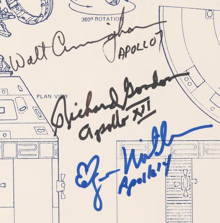 Lot #8438 Apollo and Skylab Astronauts (9) Signed Print - 16˝ x 12˝ - Image 5