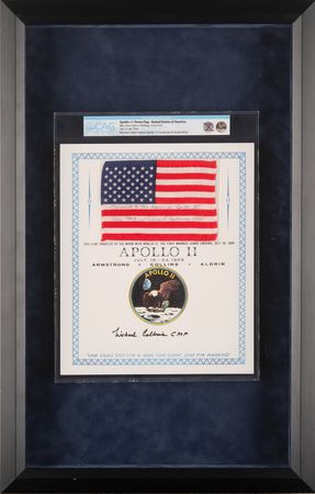 Lot #8174 Apollo 11 Flown American Flag - From the Personal Collection of Michael Collins - Image 1