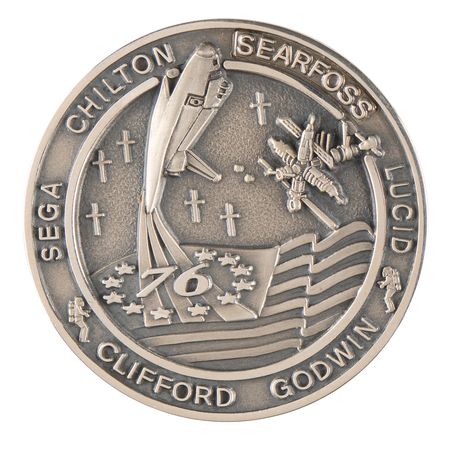 Lot #8537 STS-76 Flown Robbins Medallion - From the Personal Collection of Shannon Lucid - Image 1