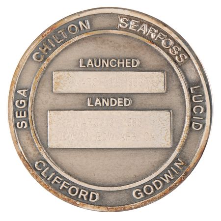 Lot #8537 STS-76 Flown Robbins Medallion - From the Personal Collection of Shannon Lucid - Image 2