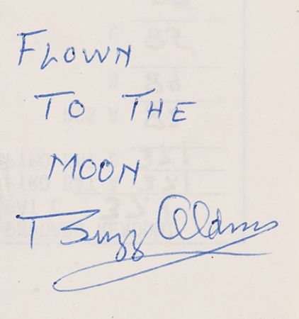 Lot #8177 Apollo 11 Flown Flight Plan Page Twice-Signed by Buzz Aldrin, with In-Flight Notations by Aldrin and Collins - Image 4