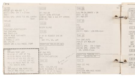 Lot #8152 Apollo 9 Flown Lunar Module Rendezvous Procedures Checklist - From the Personal Collection of Jim McDivitt - Image 11
