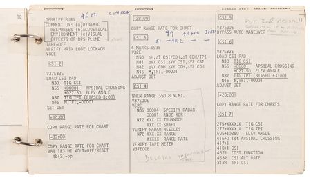 Lot #8152 Apollo 9 Flown Lunar Module Rendezvous Procedures Checklist - From the Personal Collection of Jim McDivitt - Image 12