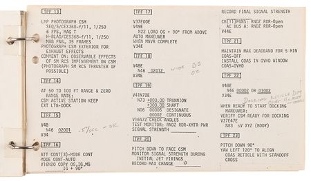 Lot #8152 Apollo 9 Flown Lunar Module Rendezvous Procedures Checklist - From the Personal Collection of Jim McDivitt - Image 19