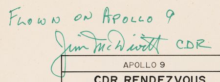 Lot #8152 Apollo 9 Flown Lunar Module Rendezvous Procedures Checklist - From the Personal Collection of Jim McDivitt - Image 2