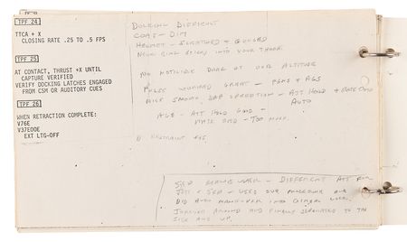 Lot #8152 Apollo 9 Flown Lunar Module Rendezvous Procedures Checklist - From the Personal Collection of Jim McDivitt - Image 20