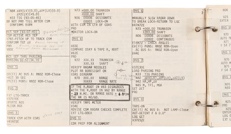 Lot #8152 Apollo 9 Flown Lunar Module Rendezvous Procedures Checklist - From the Personal Collection of Jim McDivitt - Image 5