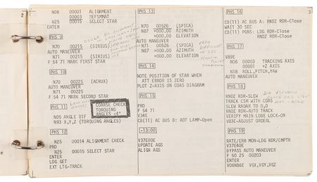 Lot #8152 Apollo 9 Flown Lunar Module Rendezvous Procedures Checklist - From the Personal Collection of Jim McDivitt - Image 6