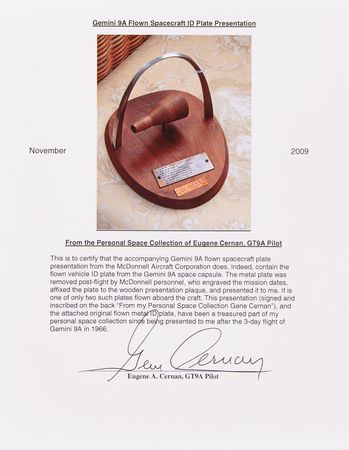 Lot #8079 Gemini 9 Flown Spacecraft ID Plate - From the Personal Collection of Gene Cernan - Image 5
