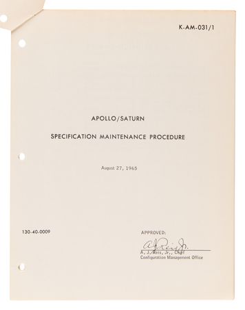 Lot #8459 Apollo/Saturn Configuration Management Plan - Image 7