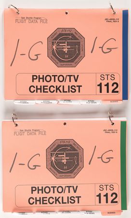 Lot #8534 STS-112 Archive of (50+) Astronaut and Mission Control-Used Cue Cards and Flight Data File Checklists - Image 11