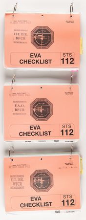 Lot #8534 STS-112 Archive of (50+) Astronaut and Mission Control-Used Cue Cards and Flight Data File Checklists - Image 19