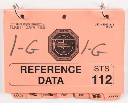 Lot #8534 STS-112 Archive of (50+) Astronaut and Mission Control-Used Cue Cards and Flight Data File Checklists - Image 4