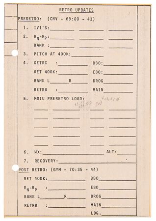 Lot #8117 Dave Scott Signed Gemini 8 Training Checklist - Image 2
