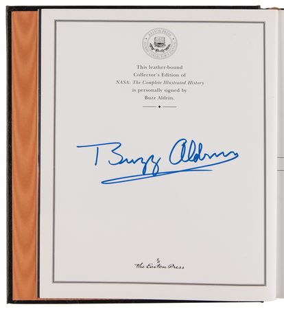 Lot #8218 Buzz Aldrin Signed Book - NASA: The Complete Illustrated History - Image 4