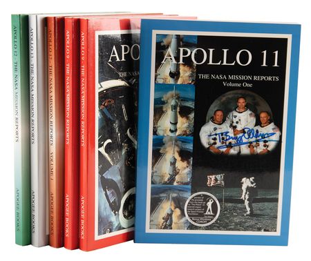 Lot #8433 Apollo Astronauts (6) Signed Books - The NASA Mission Reports, with Aldrin, Lovell, and Cernan - Image 1