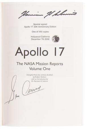 Lot #8433 Apollo Astronauts (6) Signed Books - The NASA Mission Reports, with Aldrin, Lovell, and Cernan - Image 5