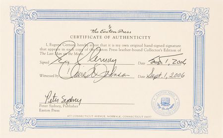 Lot #8414 Gene Cernan Signed Book - The Last Man on the Moon - Image 5