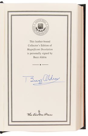 Lot #8219 Buzz Aldrin Signed Book - Magnificent Desolation - Image 4