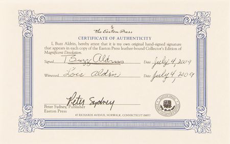 Lot #8219 Buzz Aldrin Signed Book - Magnificent Desolation - Image 5