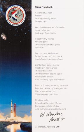 Lot #8365 Al Worden Signed Book and Insert - Falling to Earth - Image 5