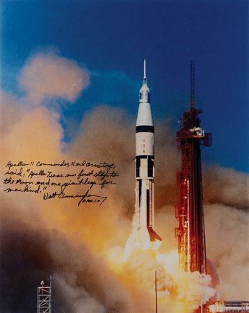 Lot #8136 Walt Cunningham Oversized Signed Photograph: 