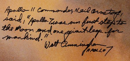 Lot #8136 Walt Cunningham Oversized Signed Photograph: 