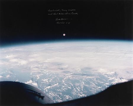 Lot #8084 Frank Borman Oversized Signed Photograph - Image 1