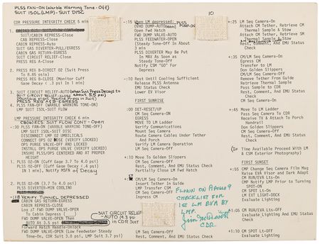 Lot #8155 Apollo 9 Flown EVA and Photography Cue Card Signed by Jim McDivitt - Image 1