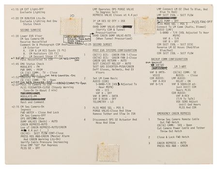 Lot #8155 Apollo 9 Flown EVA and Photography Cue Card Signed by Jim McDivitt - Image 3