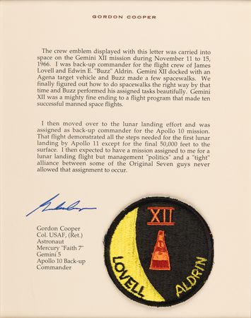 Lot #8072 Gemini 12 Flown Patch - From the Personal Collection of Gordon Cooper - Image 3