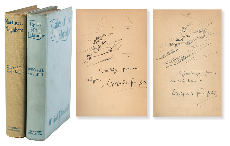 Lot 344 Wilfred T. Grenfell (2) Signed Books with Sketches