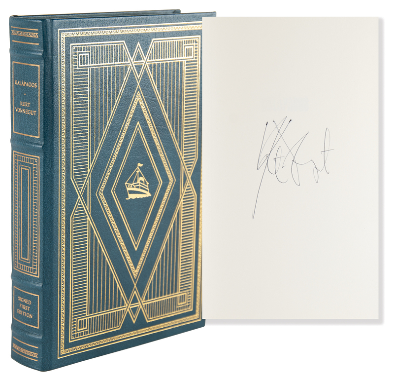 Lot 657 Kurt Vonnegut Signed Book - Galapagos