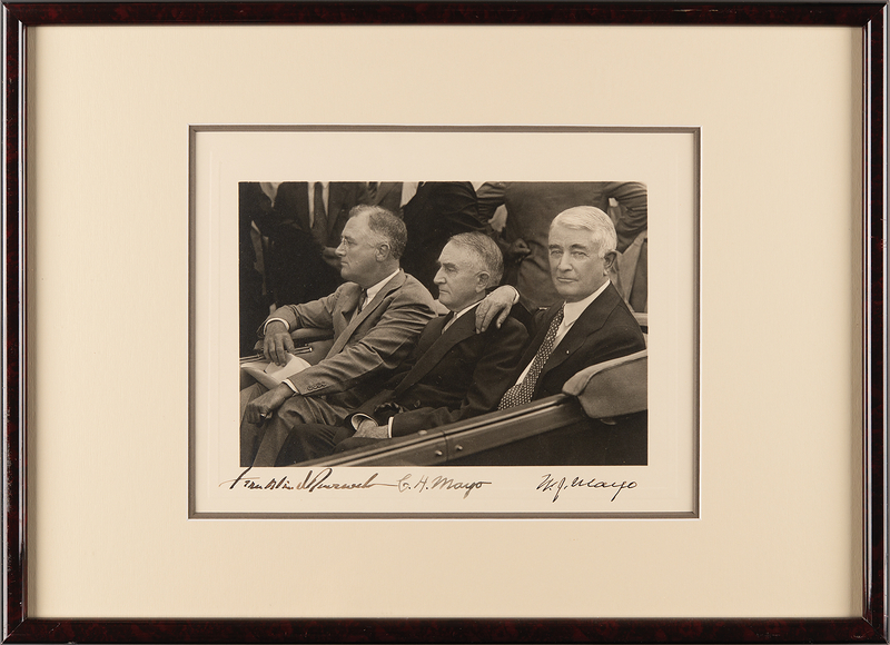 Lot 19 Franklin D. Roosevelt and the Mayo Brothers Signed Photograph