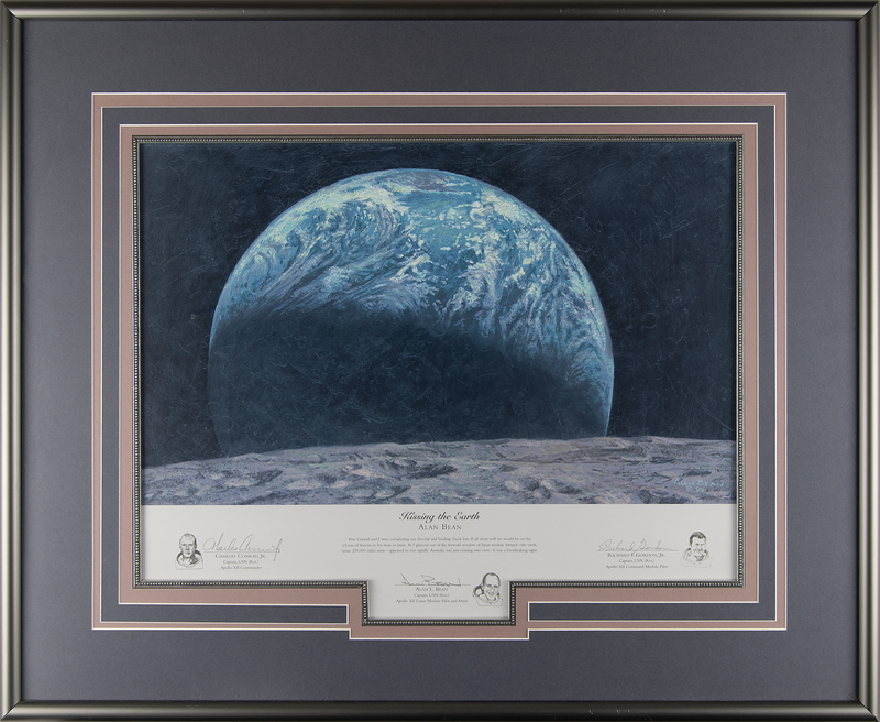 Lot 514 Apollo 12 Signed Limited Edition Lithograph - 'Kissing the Earth'