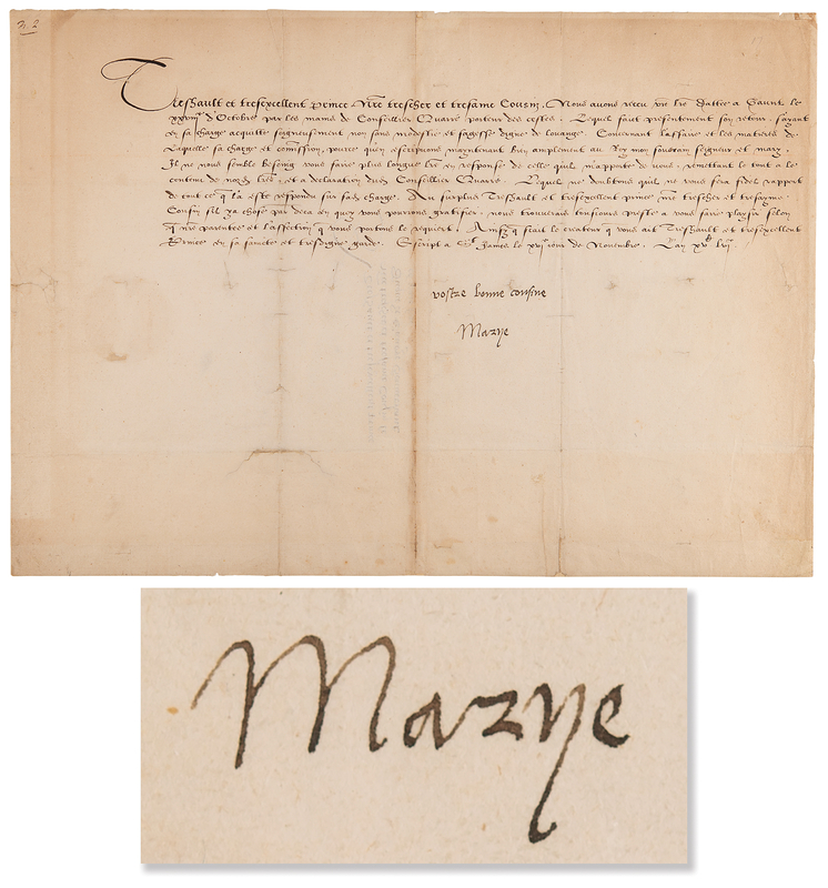 Lot 246 Queen Mary I Rare Letter Signed to the King's Cousin, the Duke of Savoy (1556)