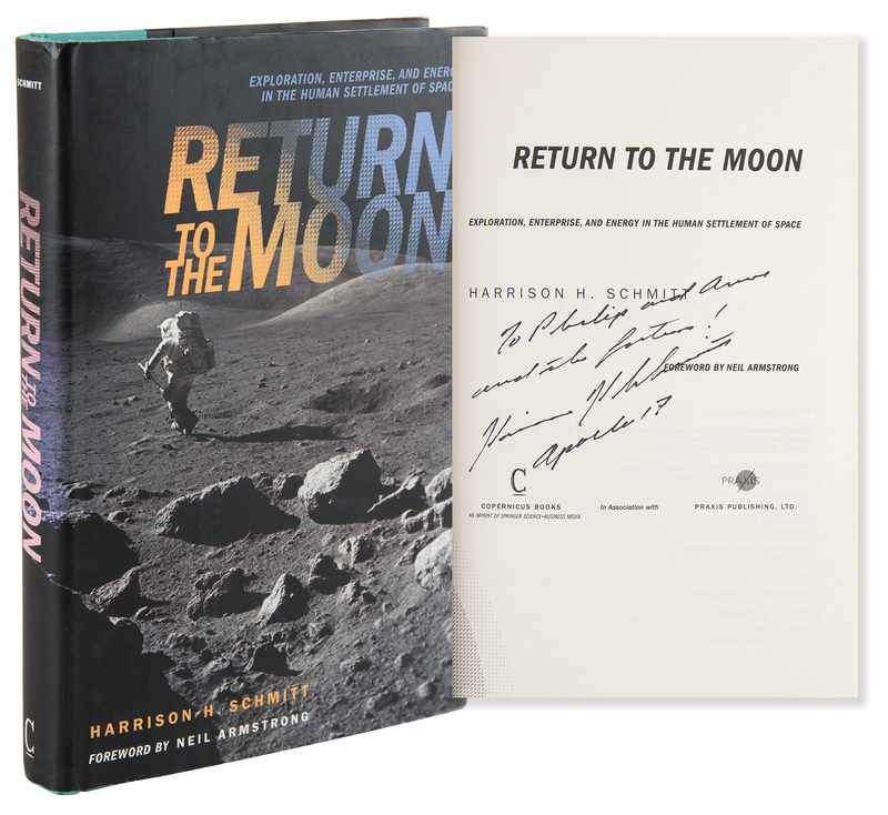 Lot 559 Harrison Schmitt Signed Book - Return to the Moon