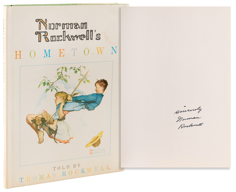 Lot 589 Norman Rockwell Signed Book - Norman Rockwell's Hometown