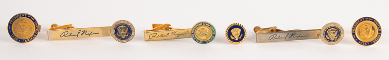 Lot 163 Richard Nixon Administration Ephemera Lot of (6) Tie Clips and Cufflinks