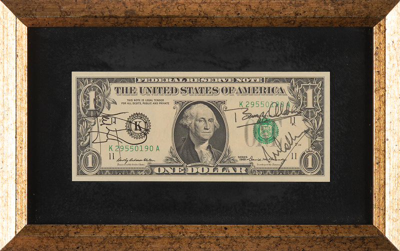 Lot 505 Apollo 11 Crew-Signed $1 Dollar Bill